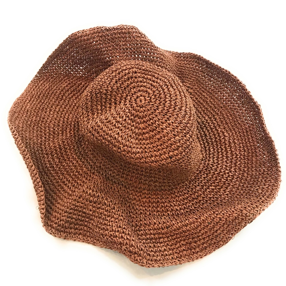 Old Navy Womens Brown Sparkle Floppy Beach Hat
